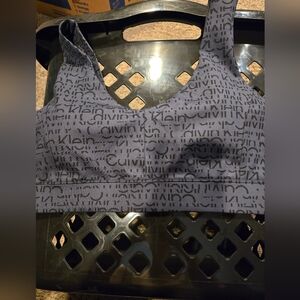 Calvin Klein Gray Sports Bra with Wide Straps